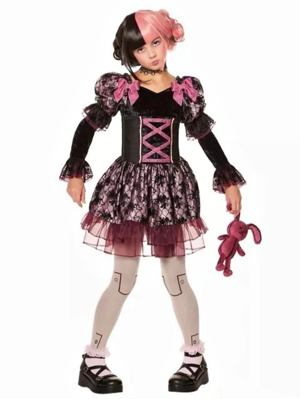 Spirit Halloween Rose Marionette Girls doll Halloween Costume Child Medium 8-10
